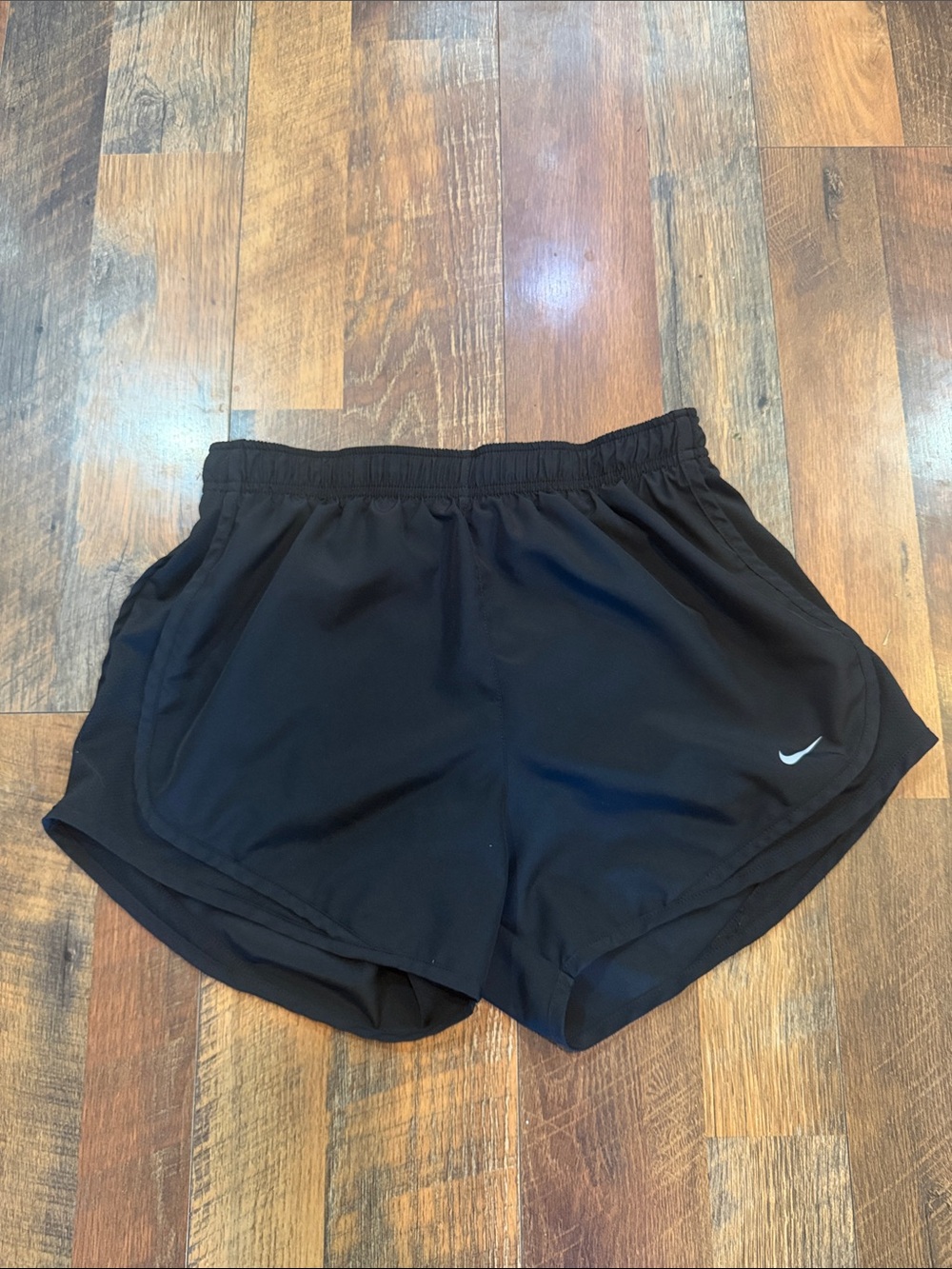Nike Women's Black Athletic Running Shorts with White Swoosh M (4550)